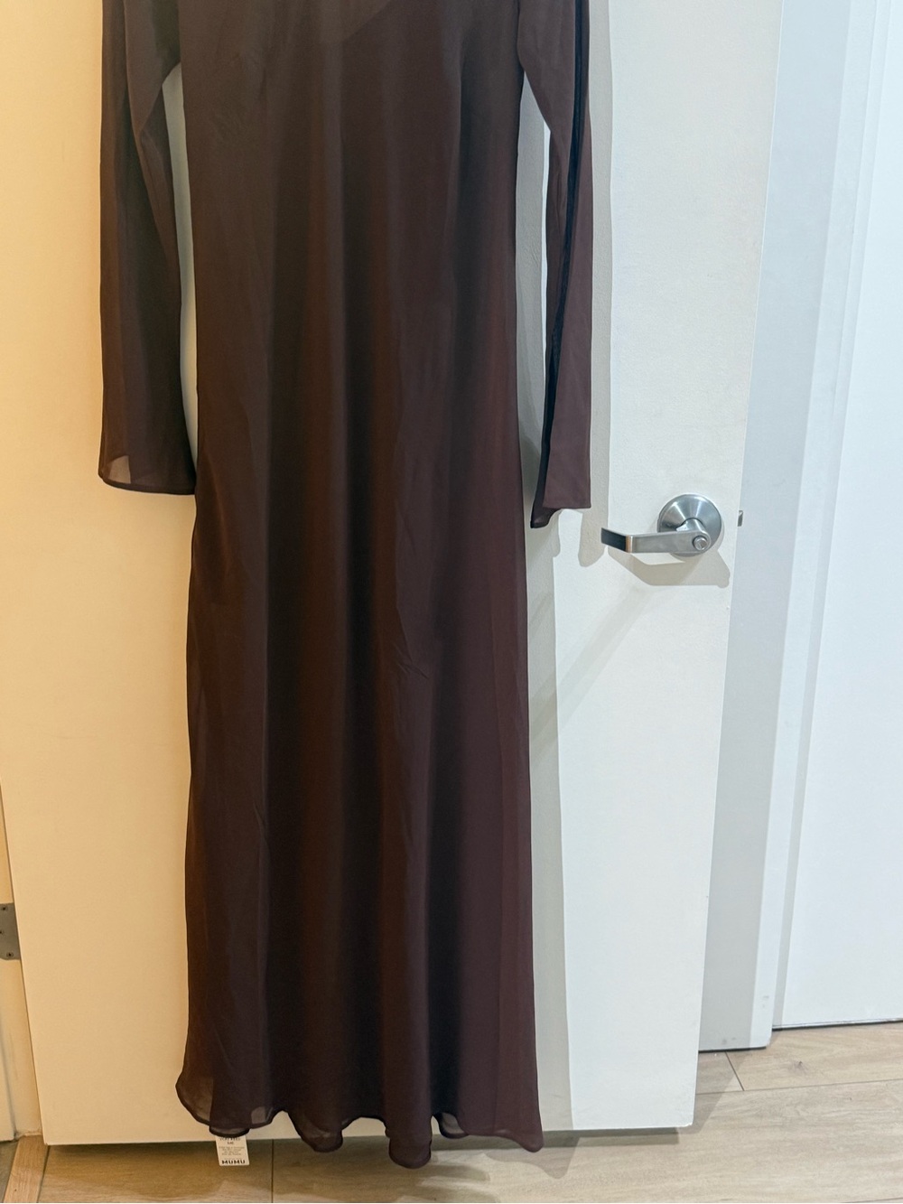 Brandi Maxi Dress Chocolate Chiffon - Picture 7 of 10